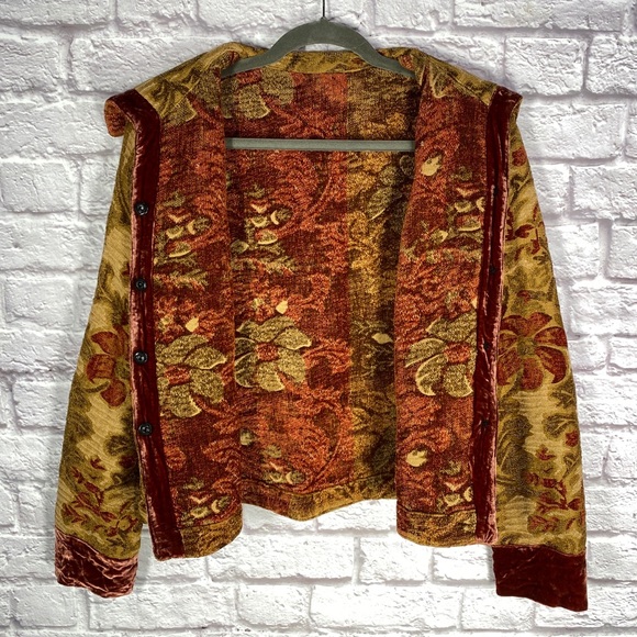 Vintage Tapestry & Velvet Jacket - Picture 2 of 3